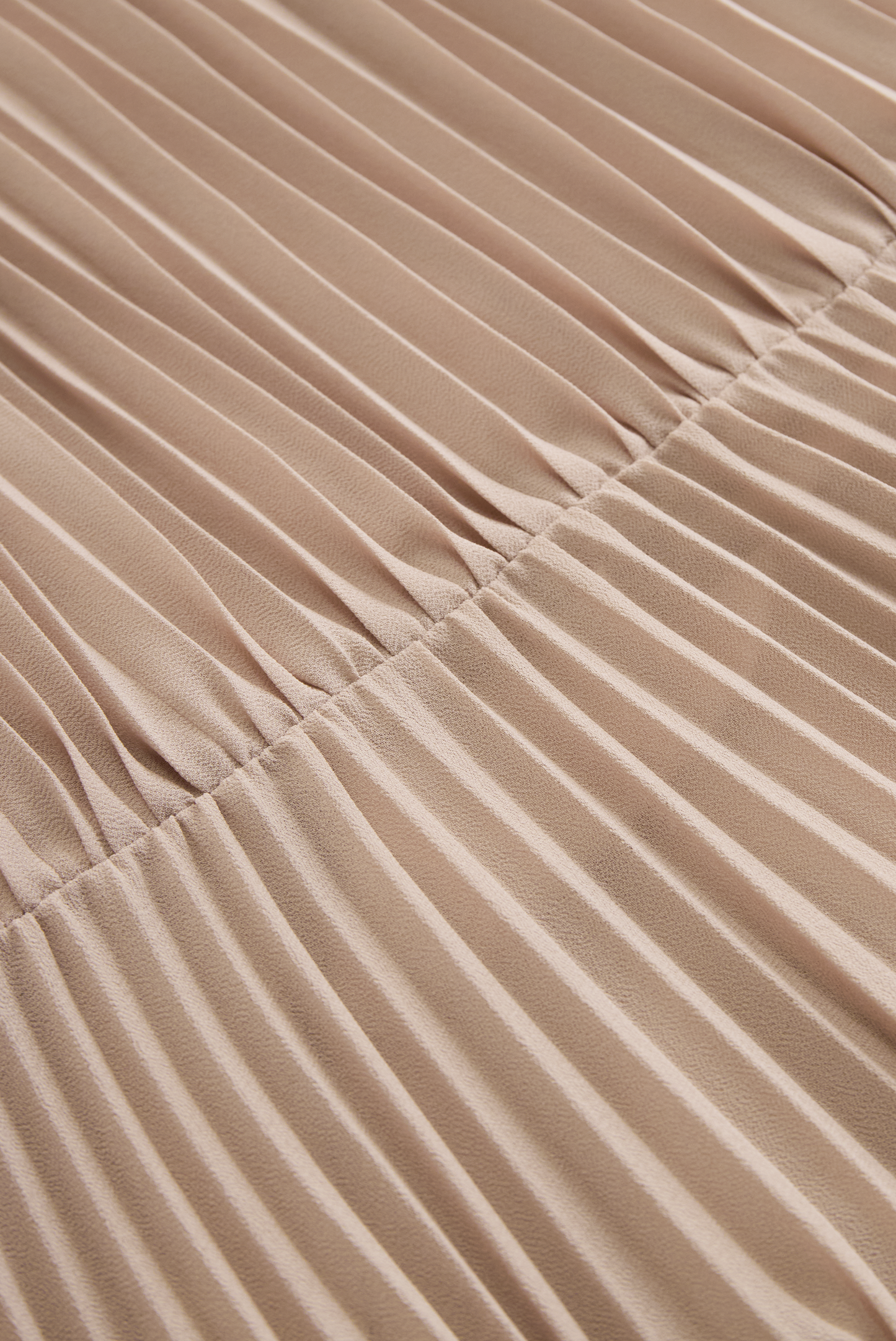 Pleated High-Neck Maxi Dress