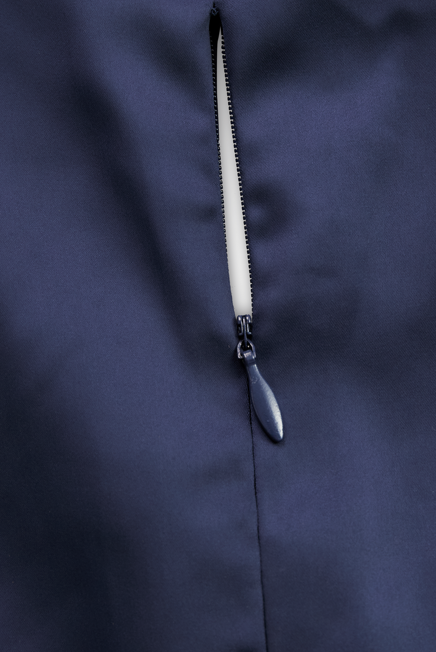 Vintage-Inspired Satin Midi Dress With Draped Collar