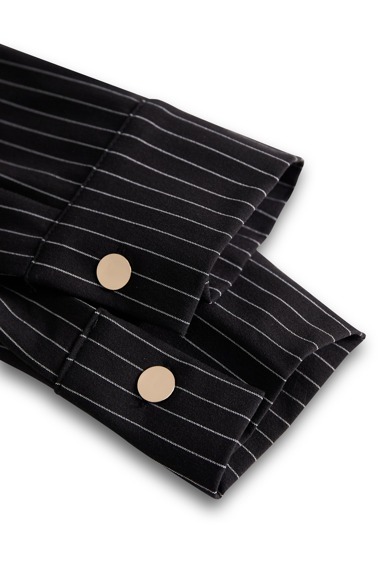 Classic Black Pinstripe Shirt Dress