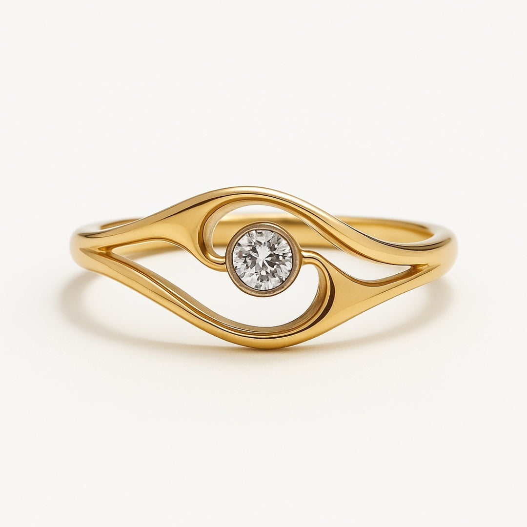 Orbit Crystal Gold Ring