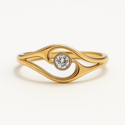 Orbit Crystal Gold Ring