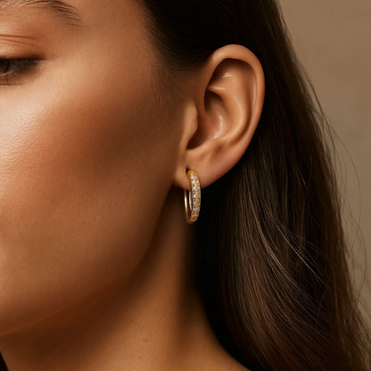 Bright Gold Hoop Earrings