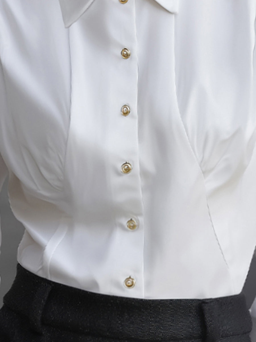 Classic Tailored Button-Down Blouse