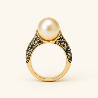 Vintage Pearl Gold Ring