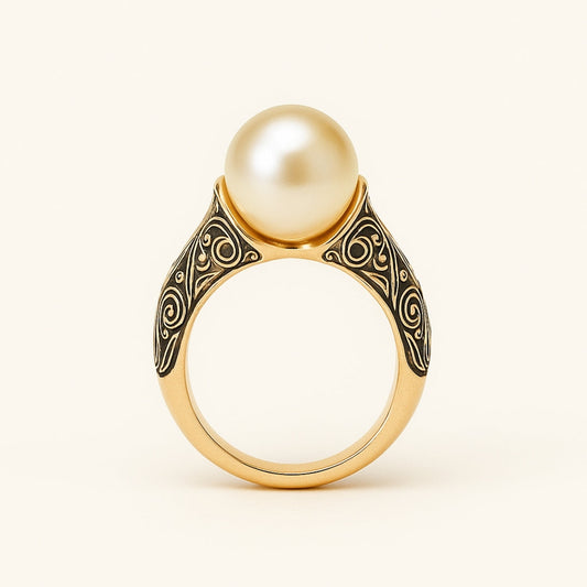 Vintage Pearl Gold Ring