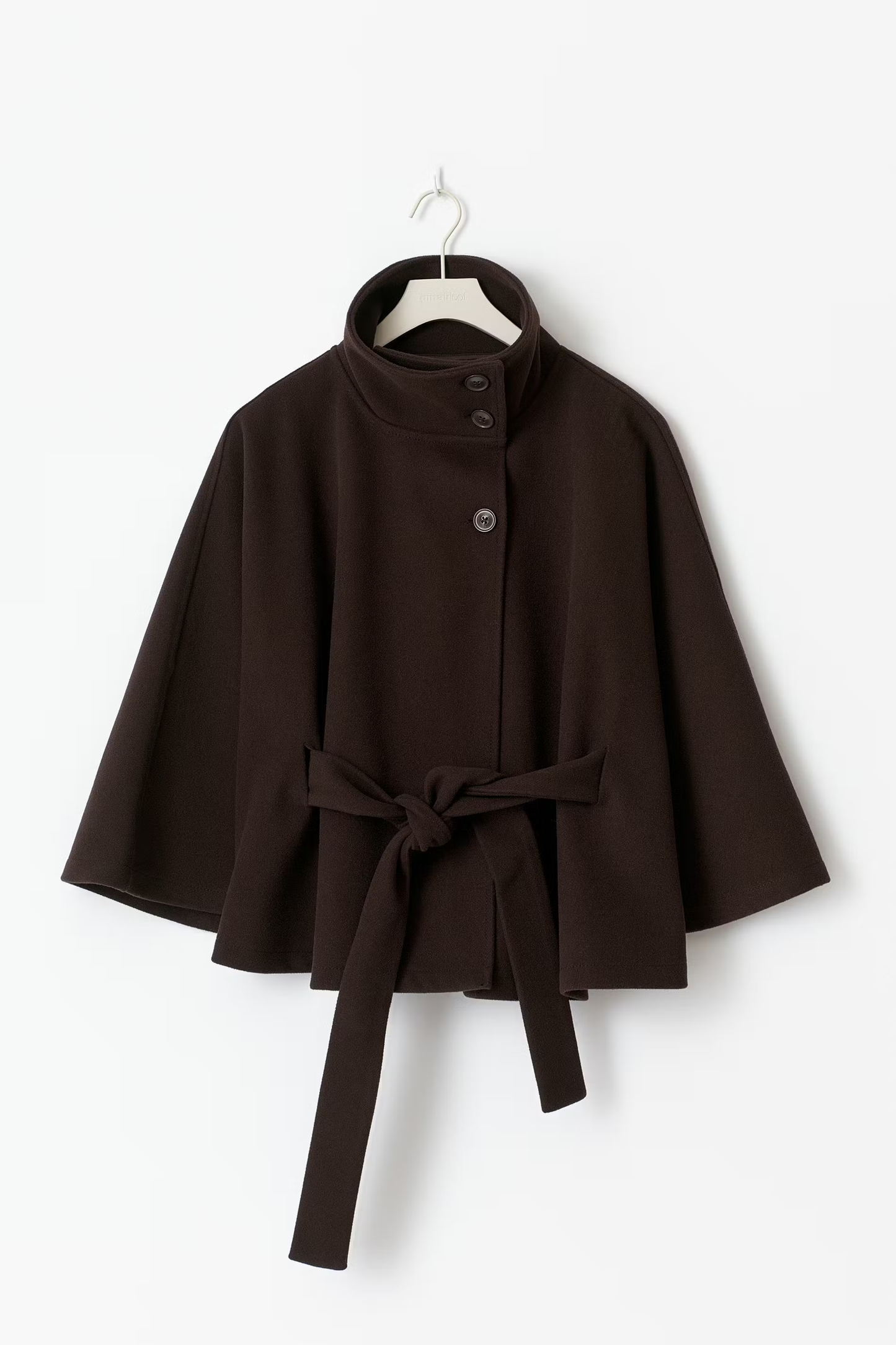 LOREZA CAPE | Manteau élégant pour femme avec ceinture & col montant