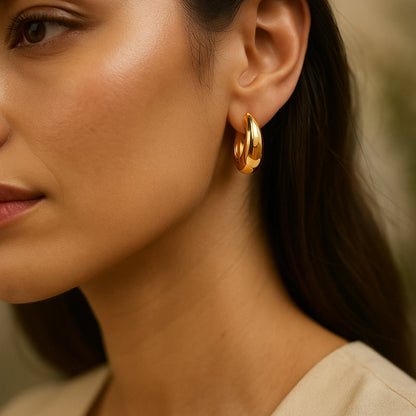 Golden Hoop Earrings