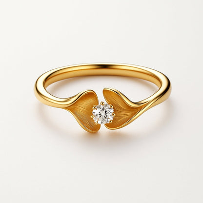 Bloom Cast Crystal Gold Ring