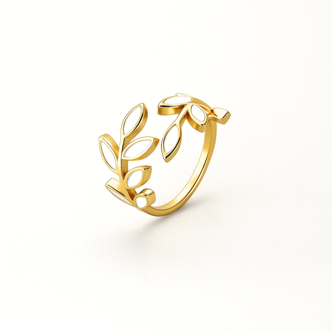 Adjustable Fern Gold Ring