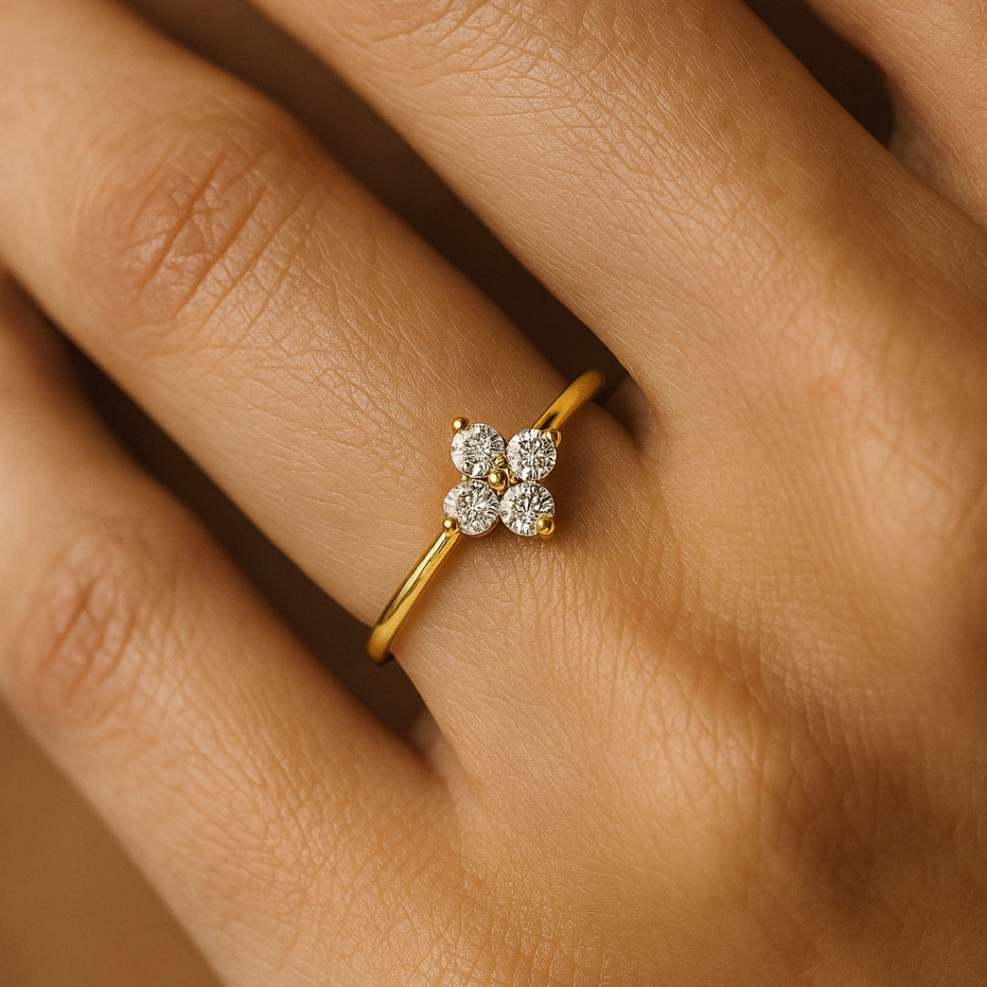 Petite Star Cluster Ring