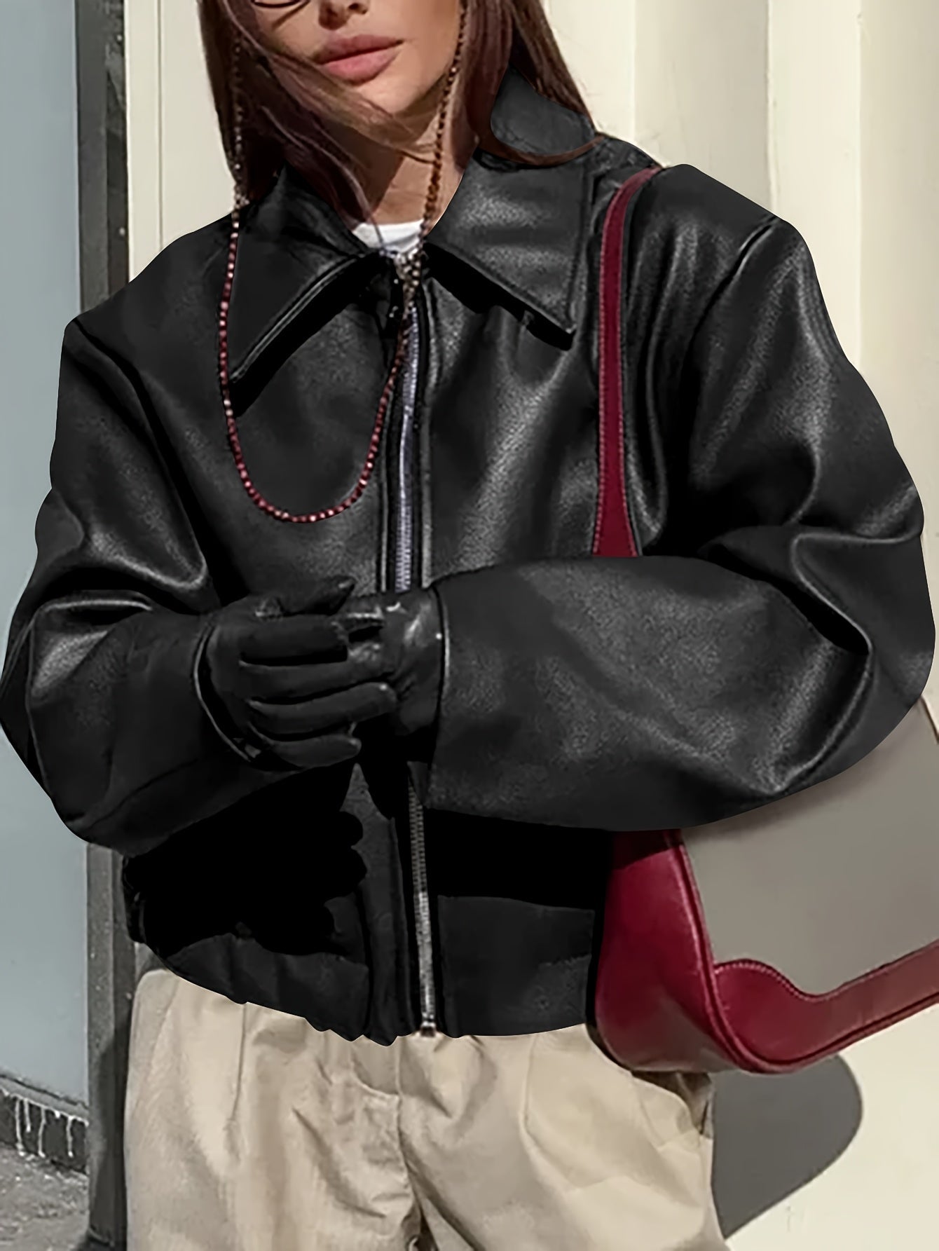 ANNETTE | Veste en cuir vegan élégante