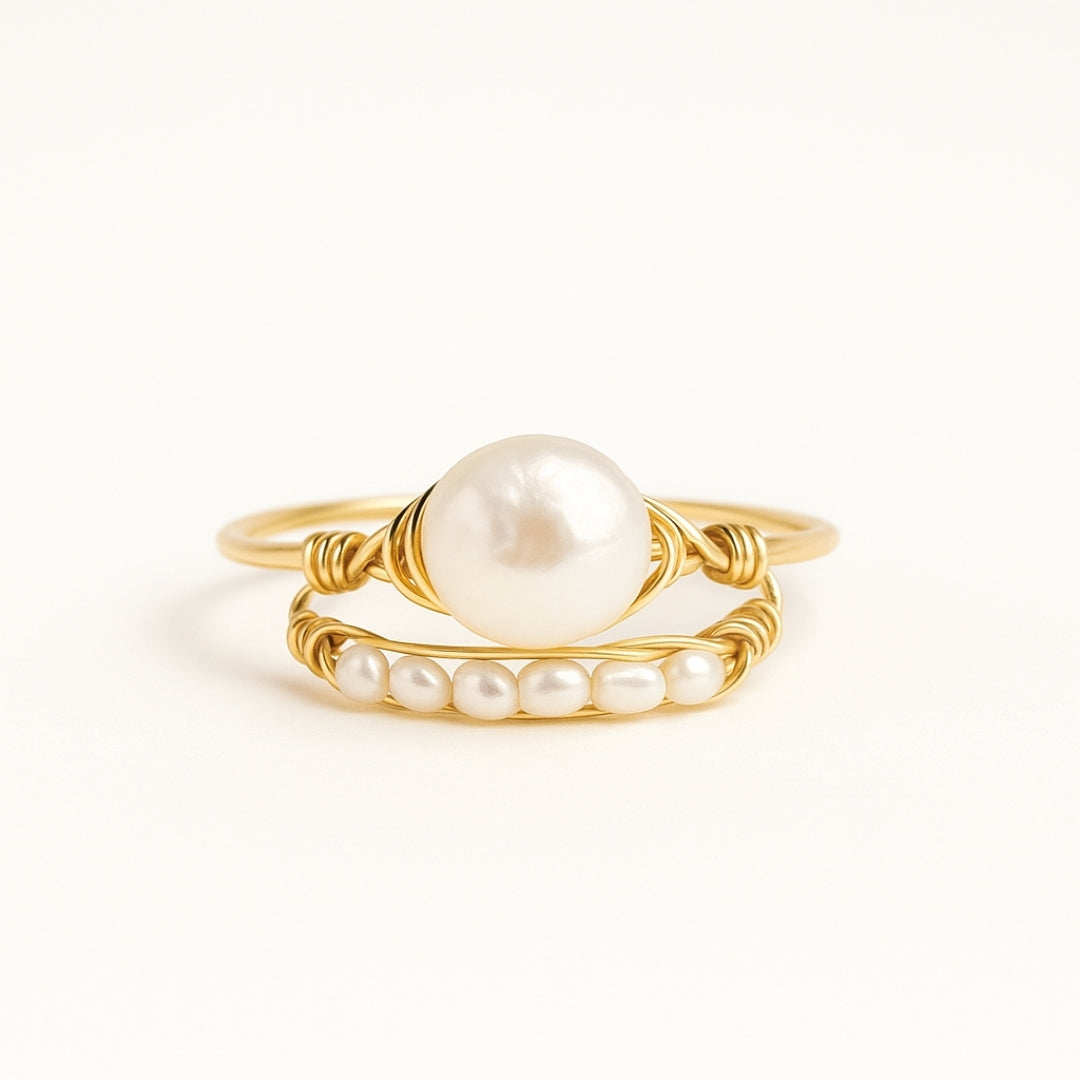 Pearl Gold Thread Ring