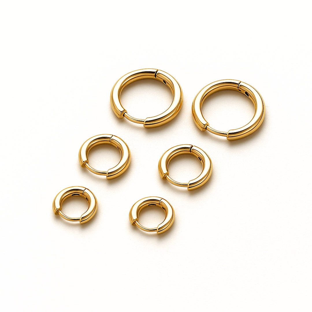 Hoops Trio Gold Earrings