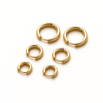 Hoops Trio Gold Earrings
