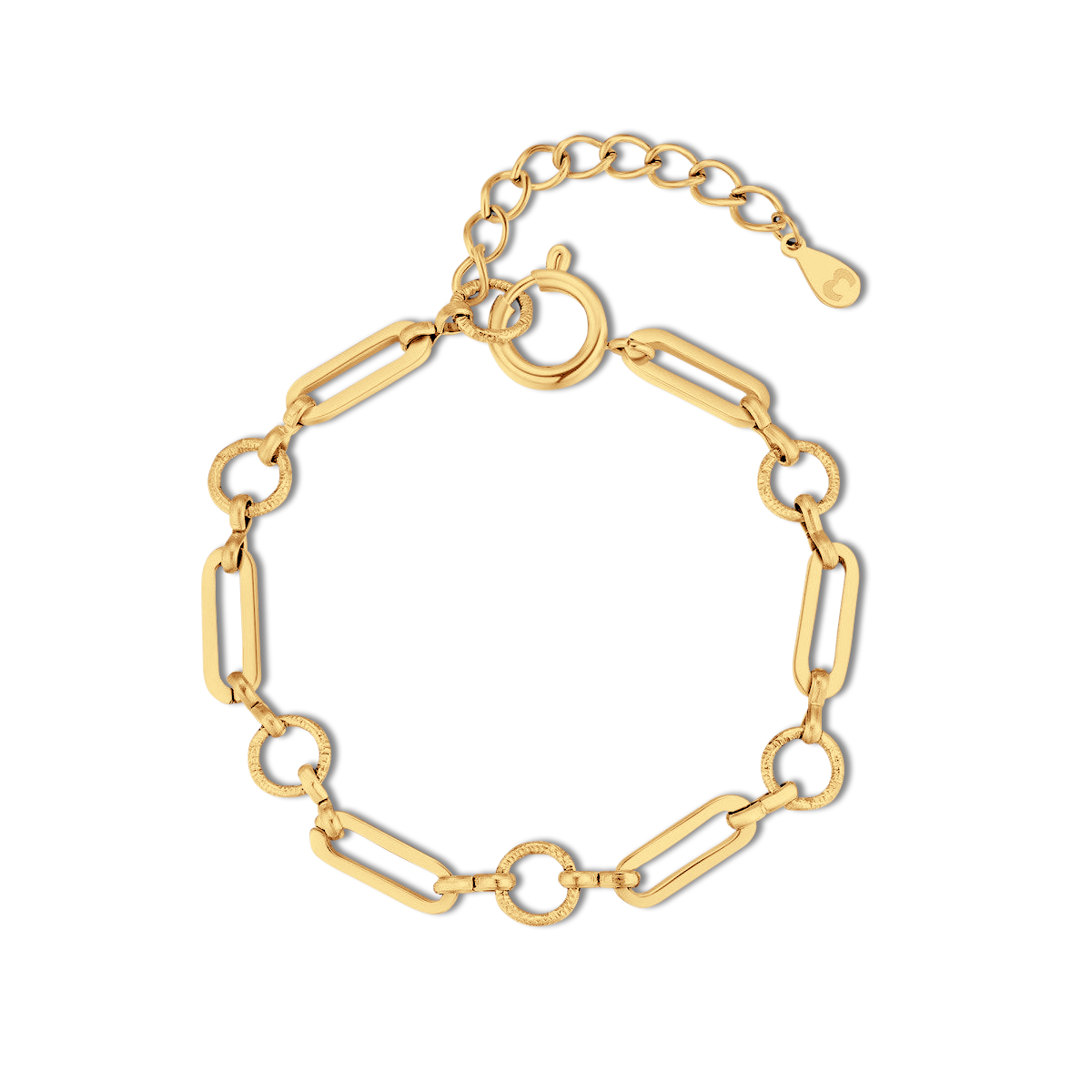 Adjustable Elegant Links and Circles Bracelet
