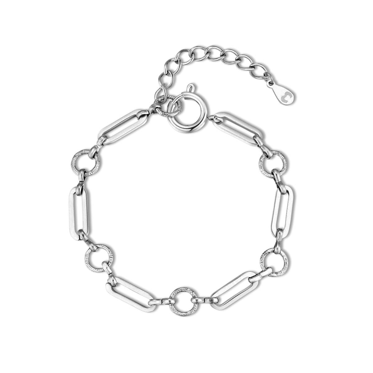 Adjustable Elegant Links and Circles Bracelet