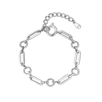Adjustable Elegant Links and Circles Bracelet