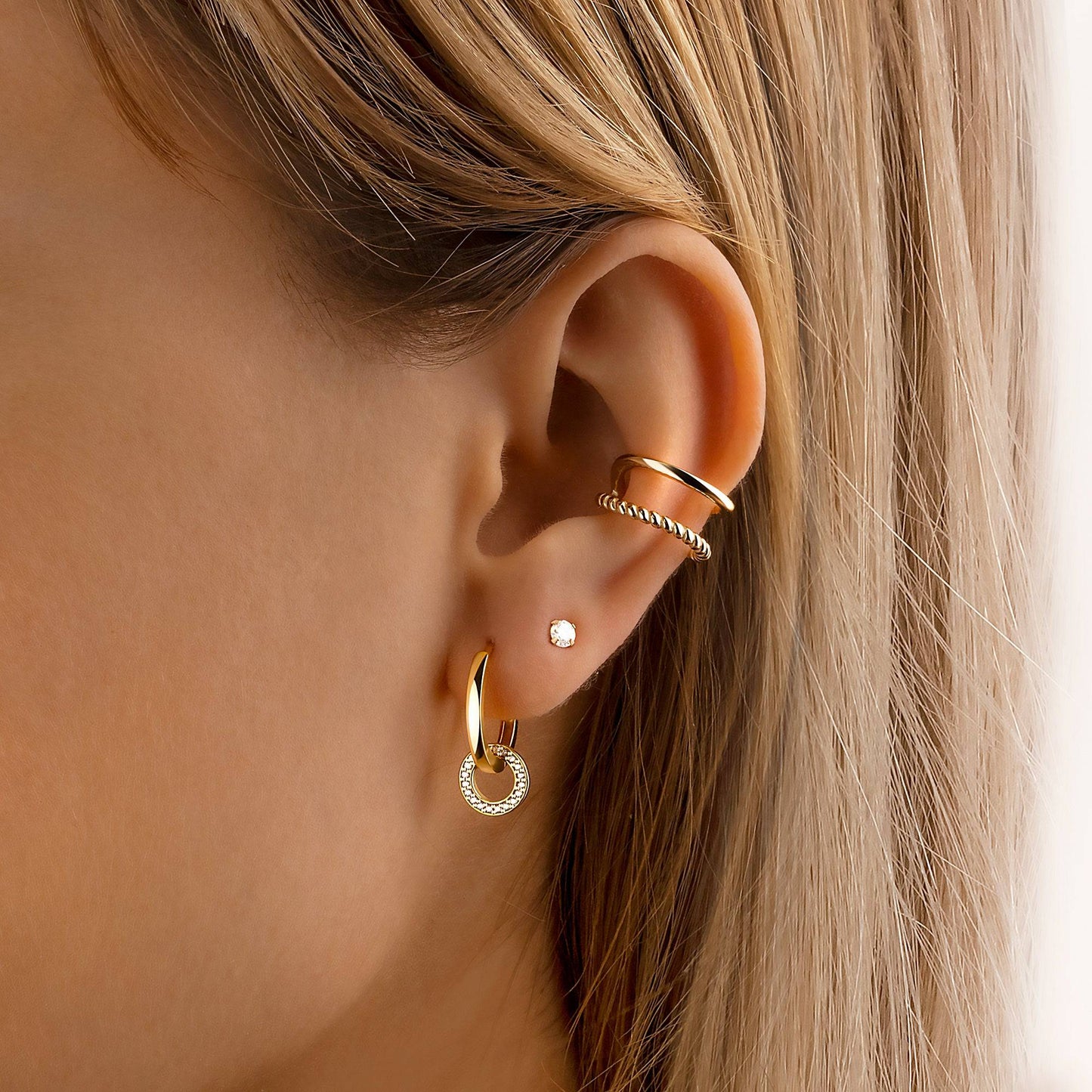 Classic Interlocking Hoops Earrings