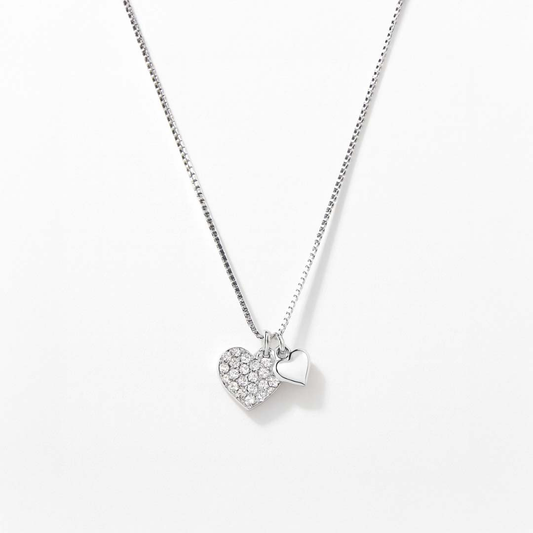 Twin Heart Pendant Necklace