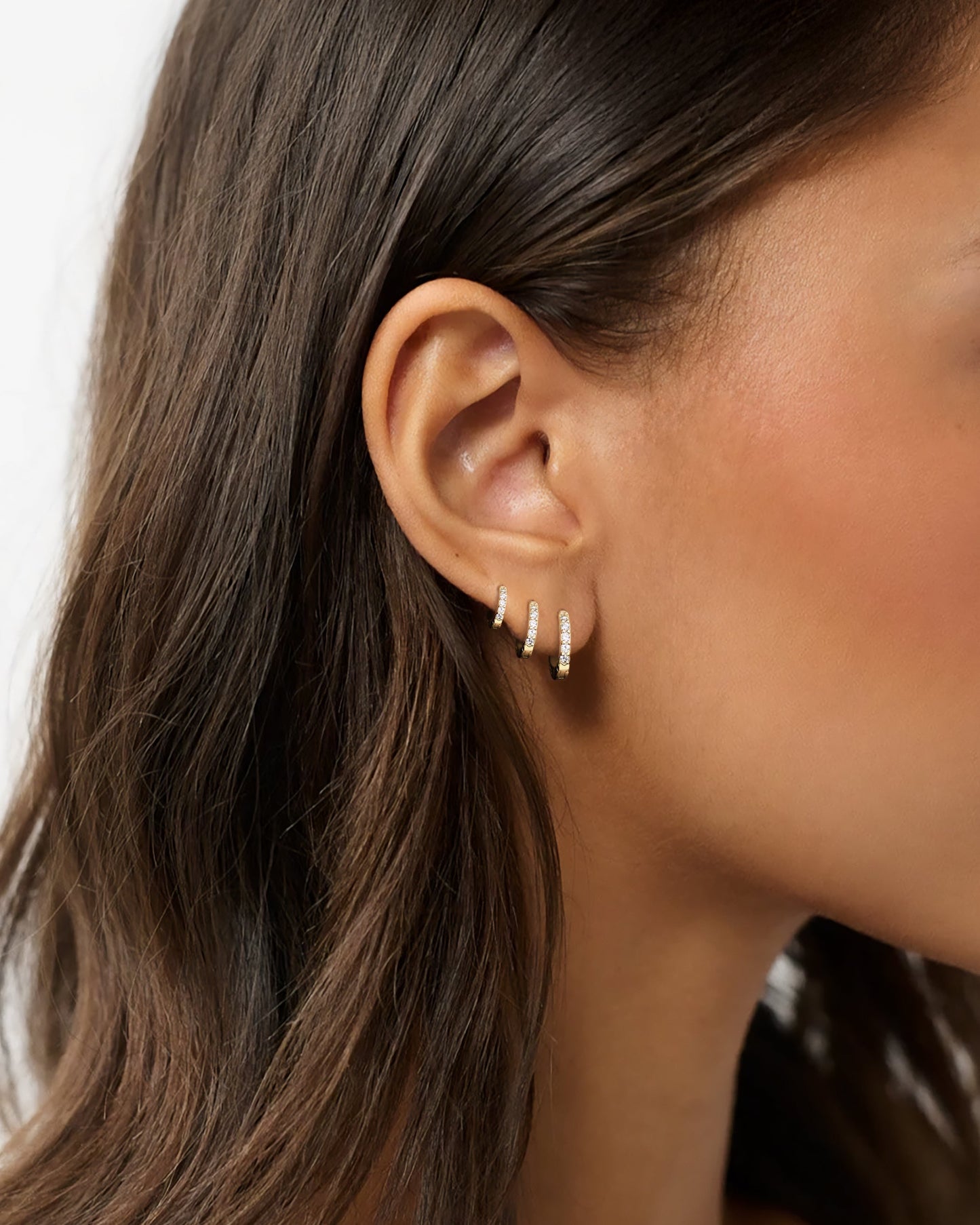 Elegant Triple Hoop Earrings