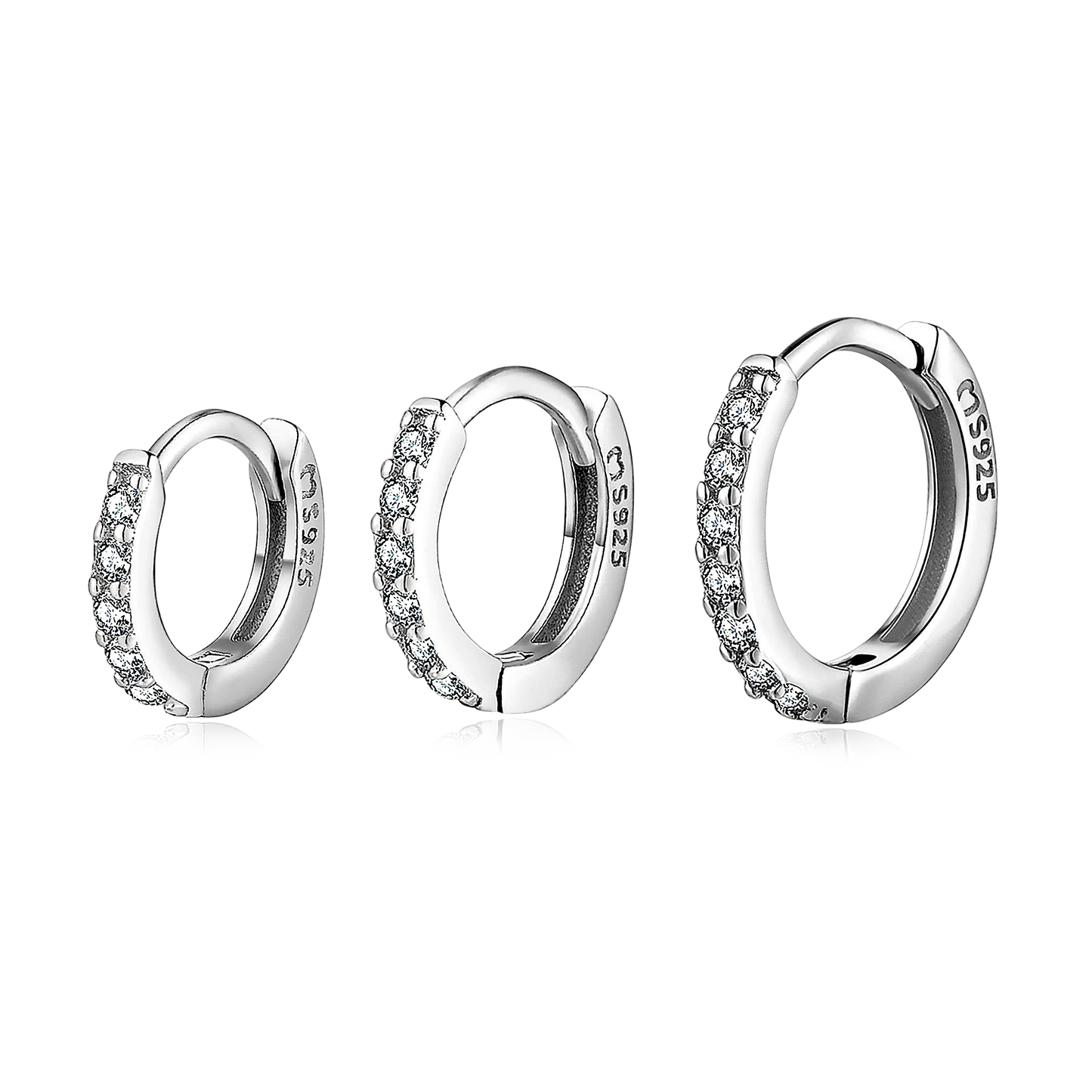Elegant Triple Hoop Earrings