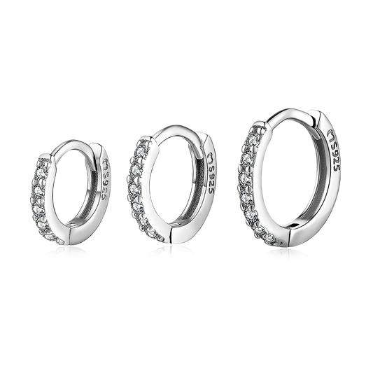 Elegant Triple Hoop Earrings