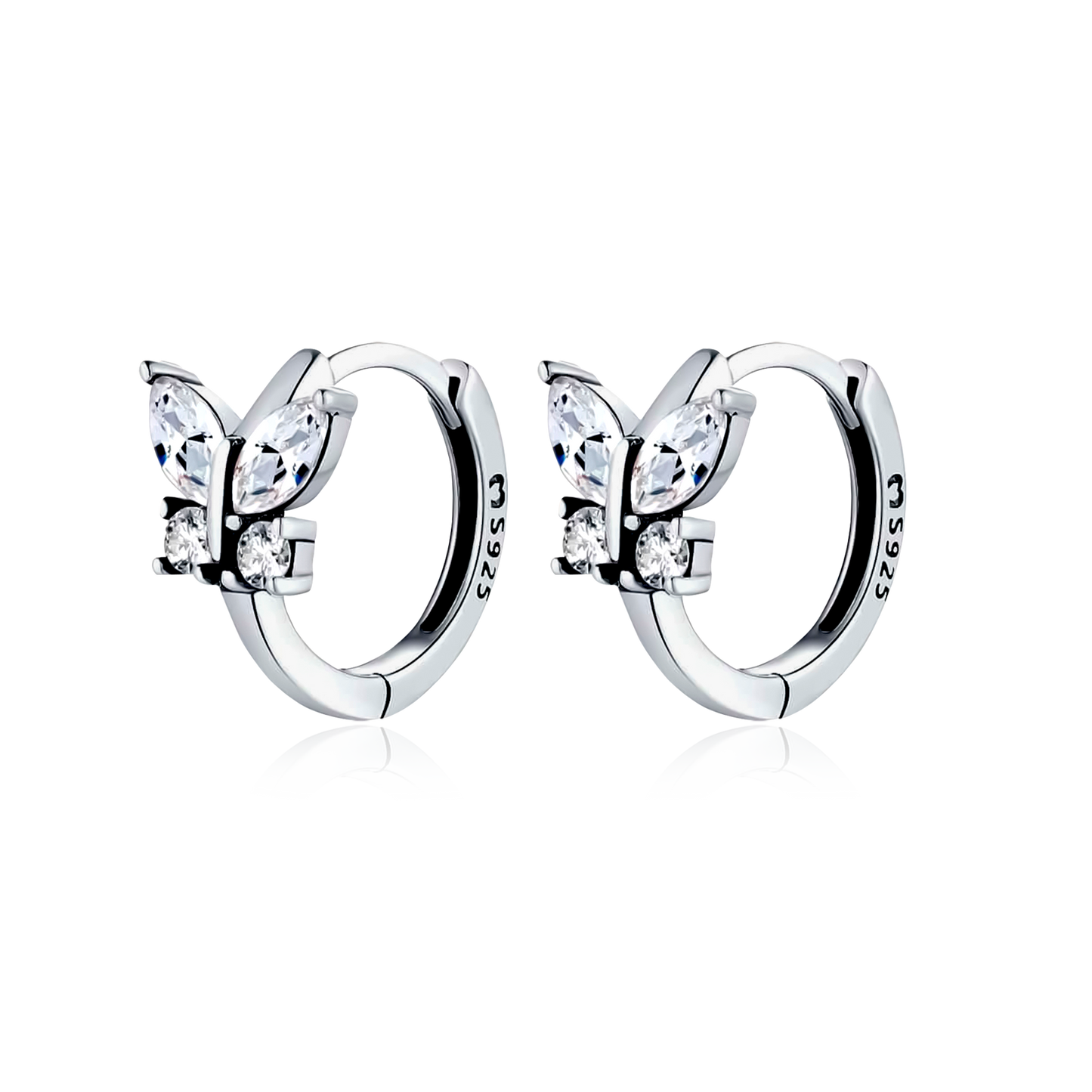 Exquisite Crystal Butterfly Dangle Earrings