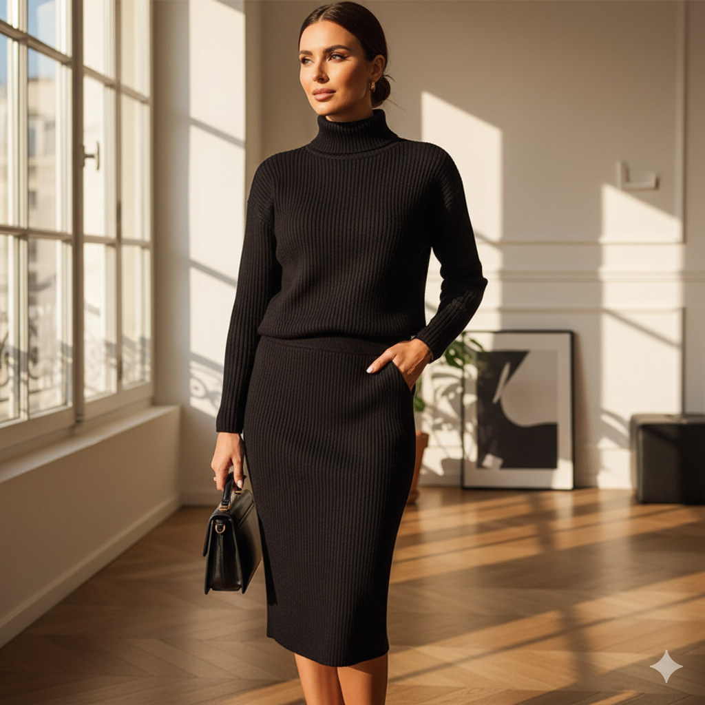 RENEE | Robe Pull Tricotée avec Confort Douillet Femme