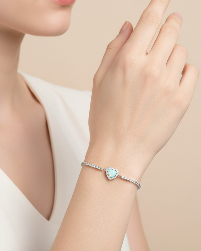 Heart's 925 silver bracelet