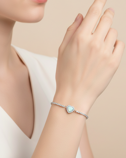 Heart's 925 silver bracelet