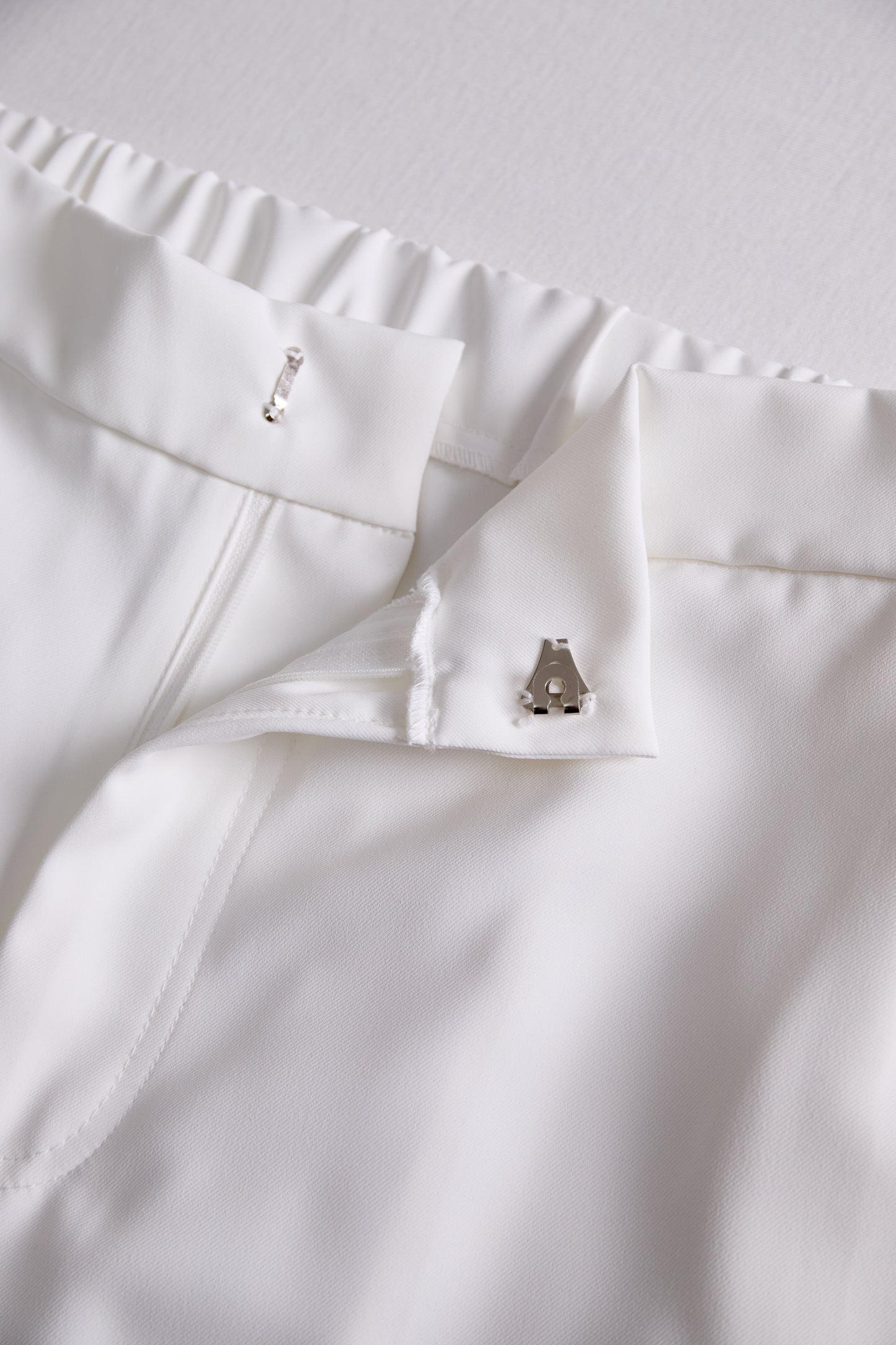 Elegant White High-Waisted Trousers