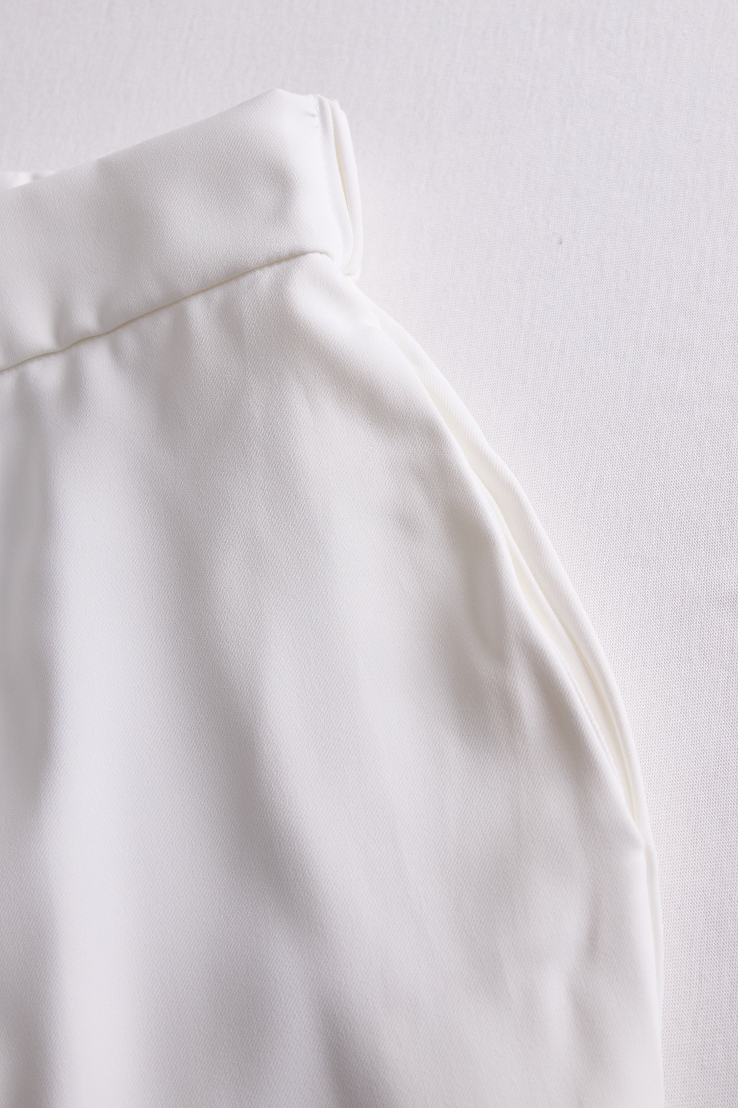 Elegant White High-Waisted Trousers