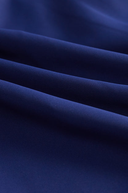 Chic Navy and White Color-Block Sheath Dress