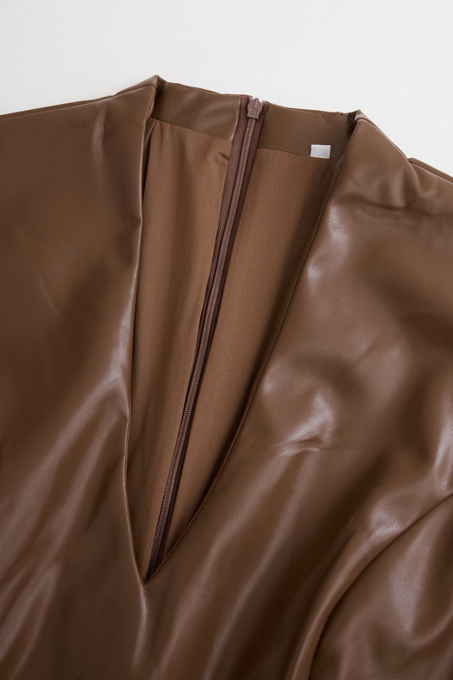 Sophisticated Black Faux Leather Bodycon Dress