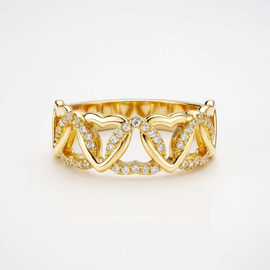 Interwoven Pavé Ring