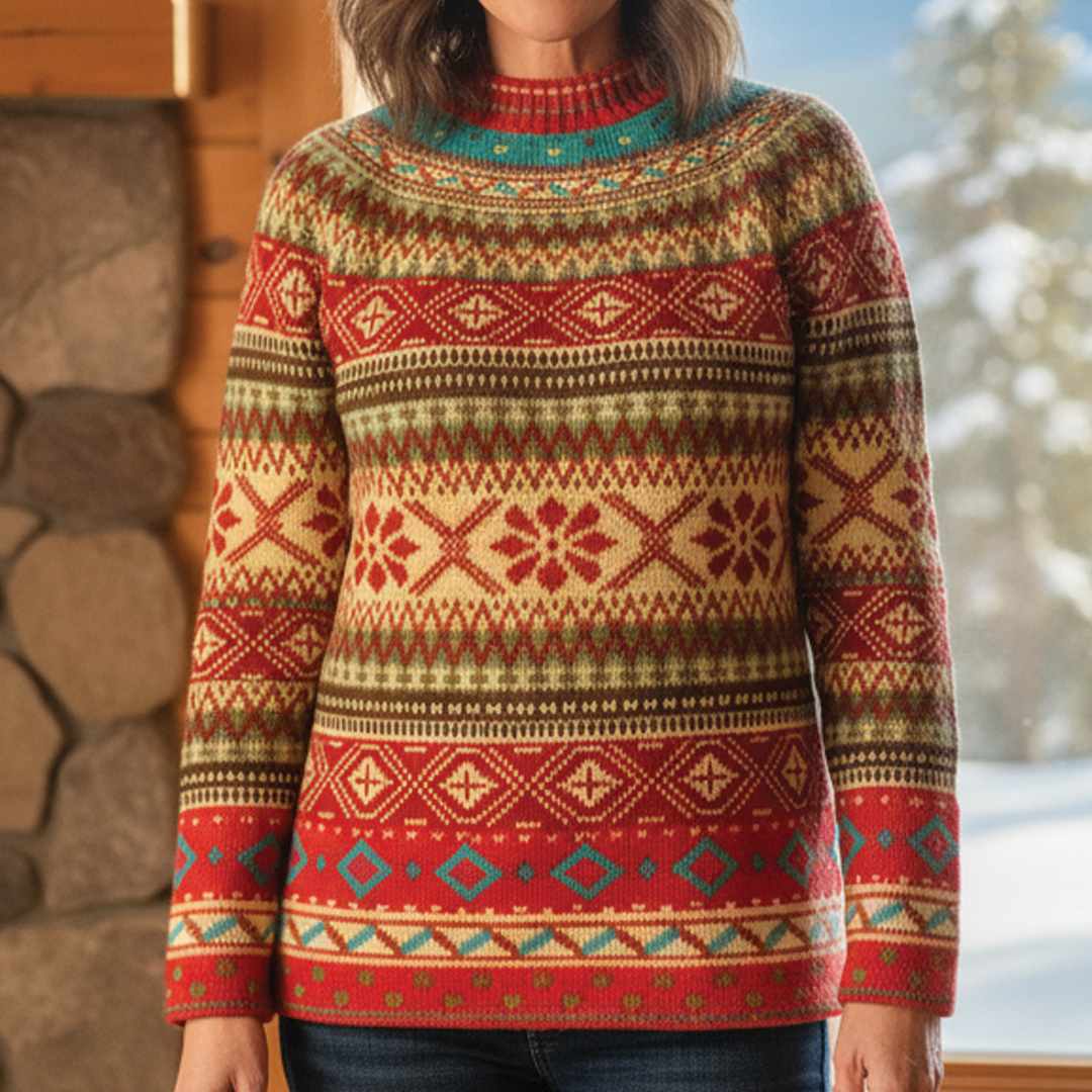 Sacha - Patterned Knit Sweater