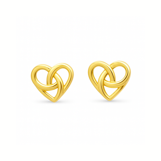 Knot Heart Stud Earrings
