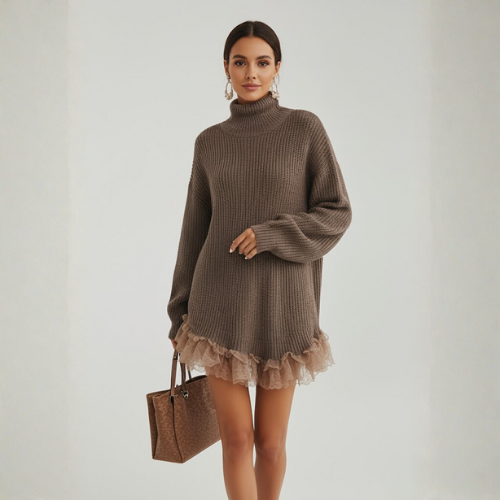 Robe pull à volants