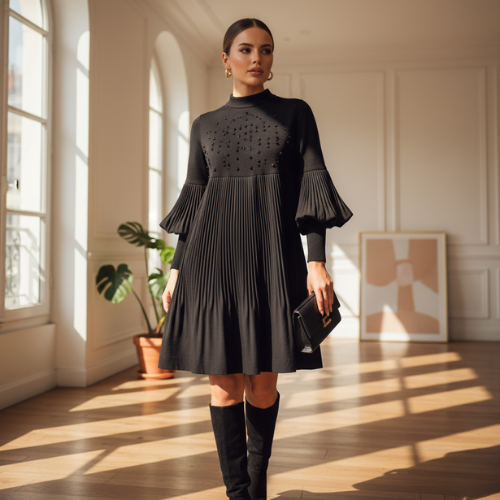 LUNA | Robe plissée élégante