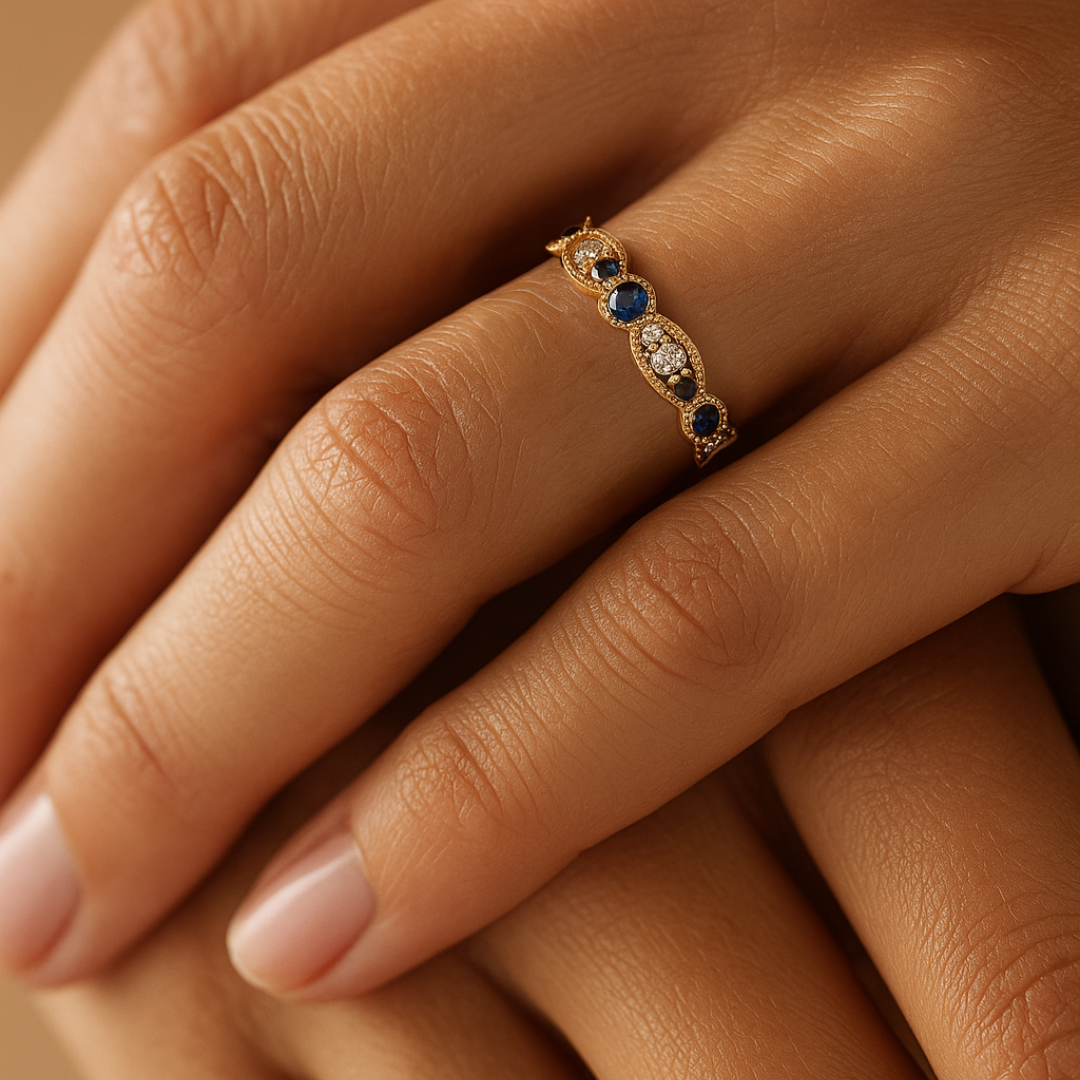 Sapphire Marquise Eternity Ring