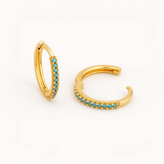 Tiny Turquoise Huggies