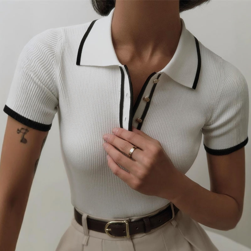 Ribbed Knit Top by Valentina Rossi