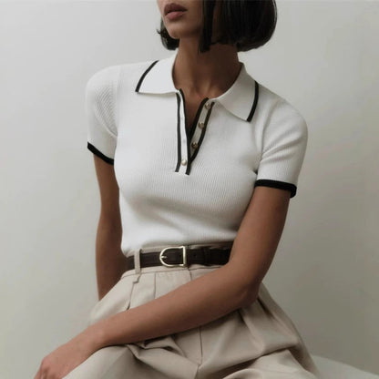 Ribbed Knit Top by Valentina Rossi