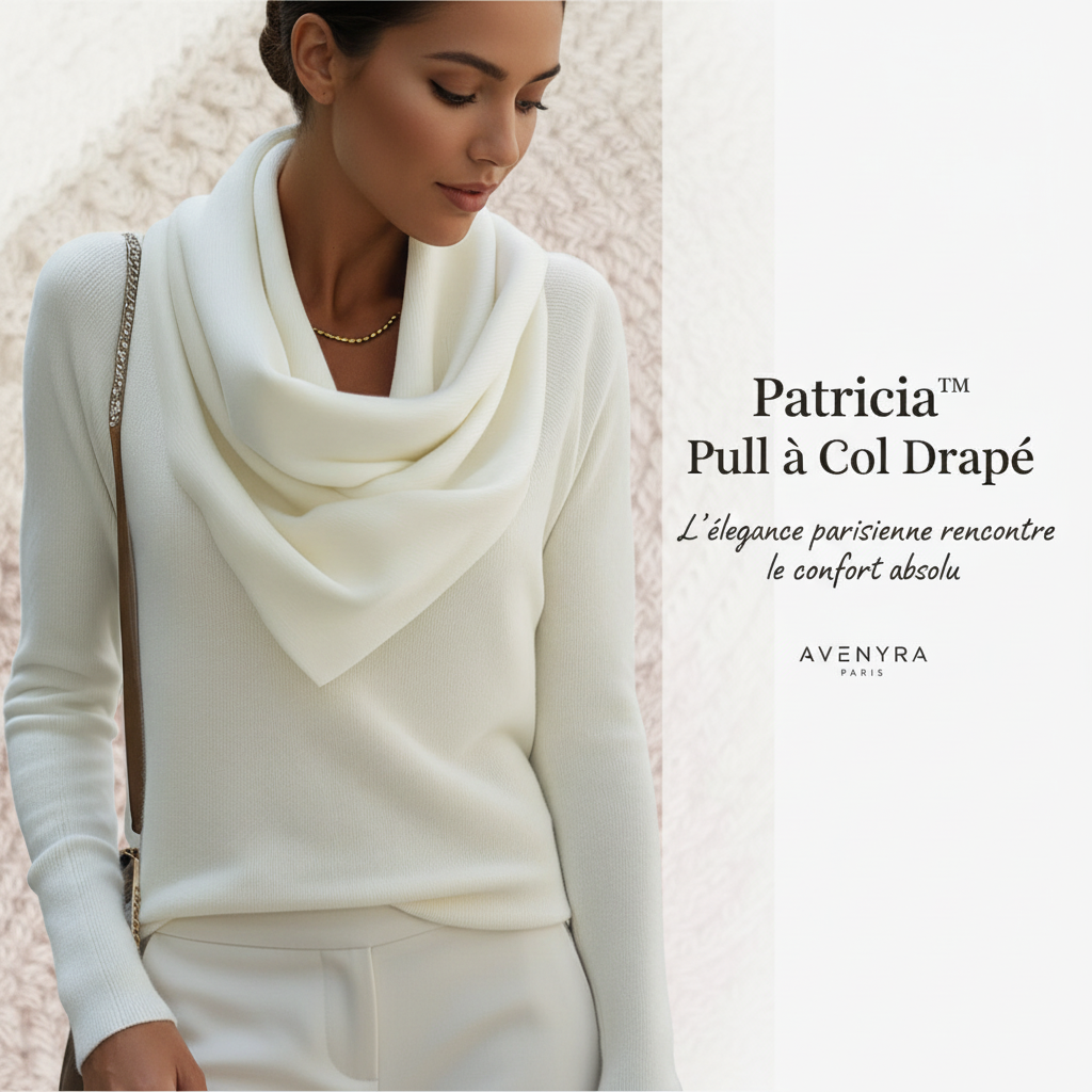 Patricia™ Pull à Col Drapé