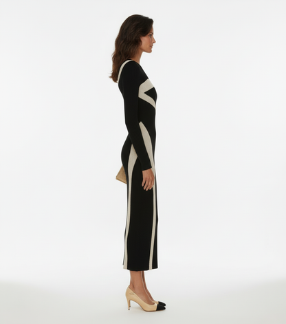 Monochrome Bodycon Dress
