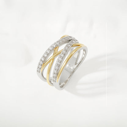 Crisscross Pavé Statement Ring