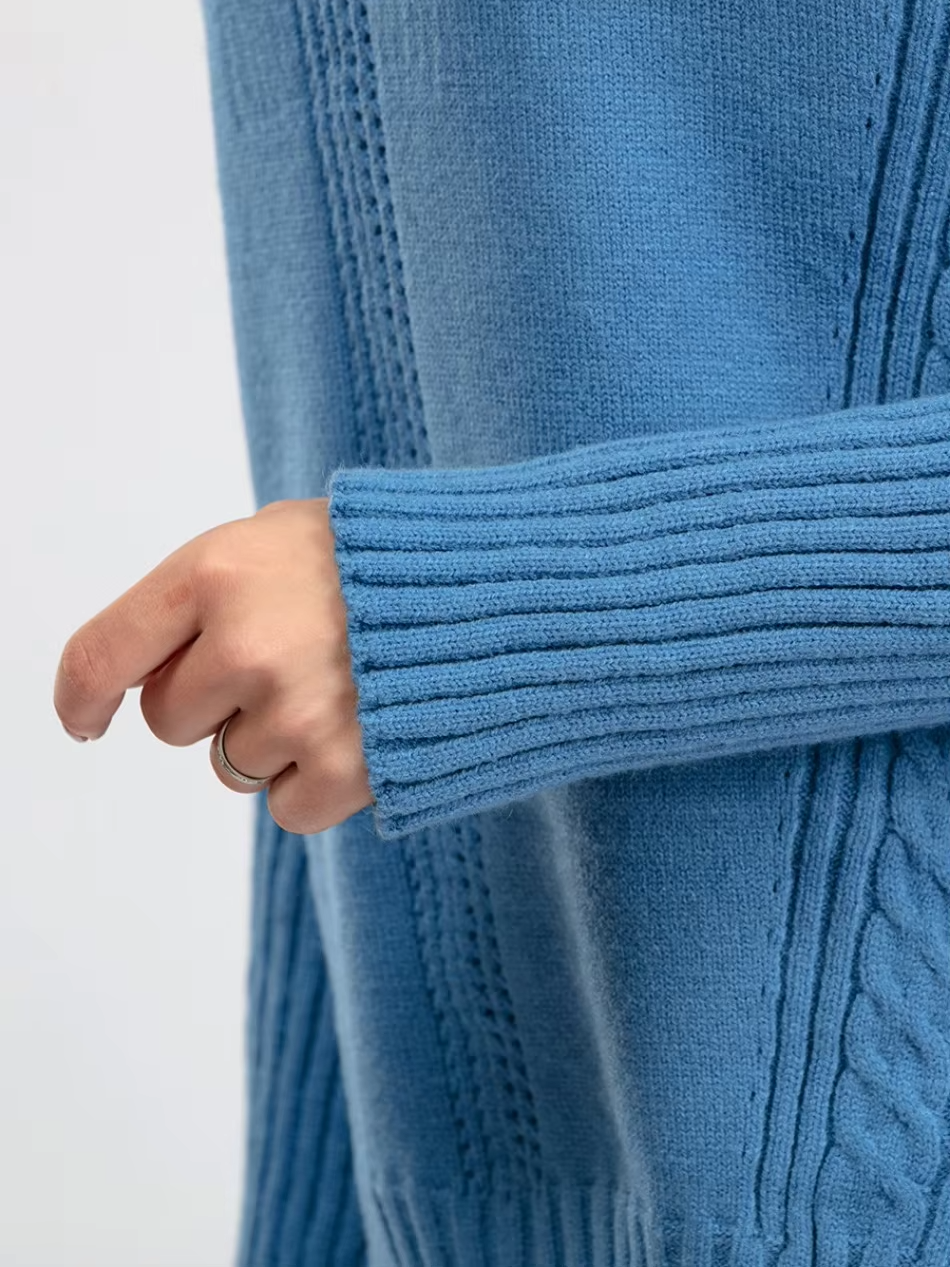 SCARLETT | Ensemble Tricot Col Montant & Pantalon