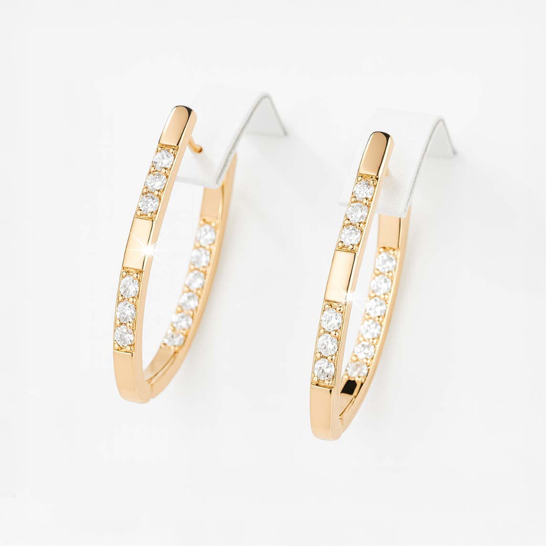 Linear Sparkle Hoops