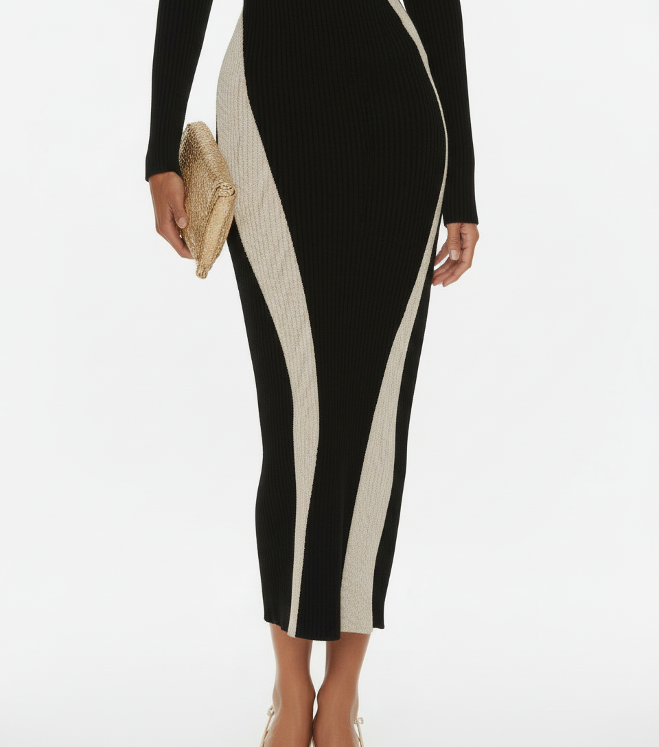 Monochrome Bodycon Dress