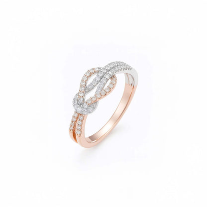 Rose & White Infinity Ring